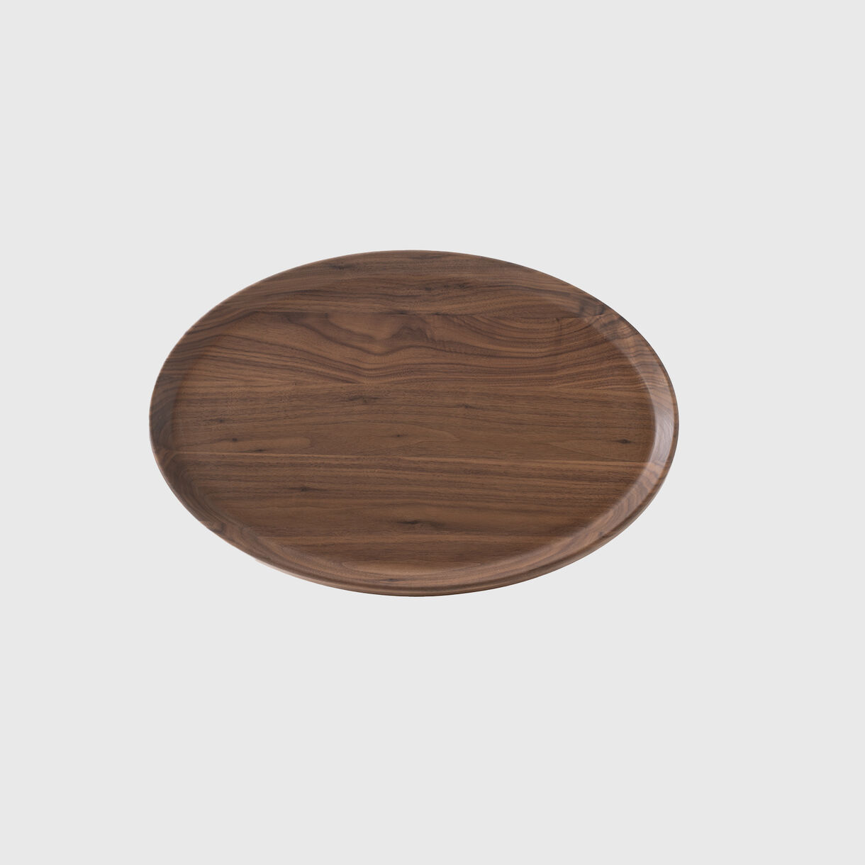 Bi-Ped Side Table, Ellipse, Walnut